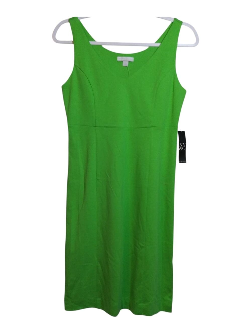 Ny & Co Lime Green Sleeveless Sheath Dress Office Polished Size XS